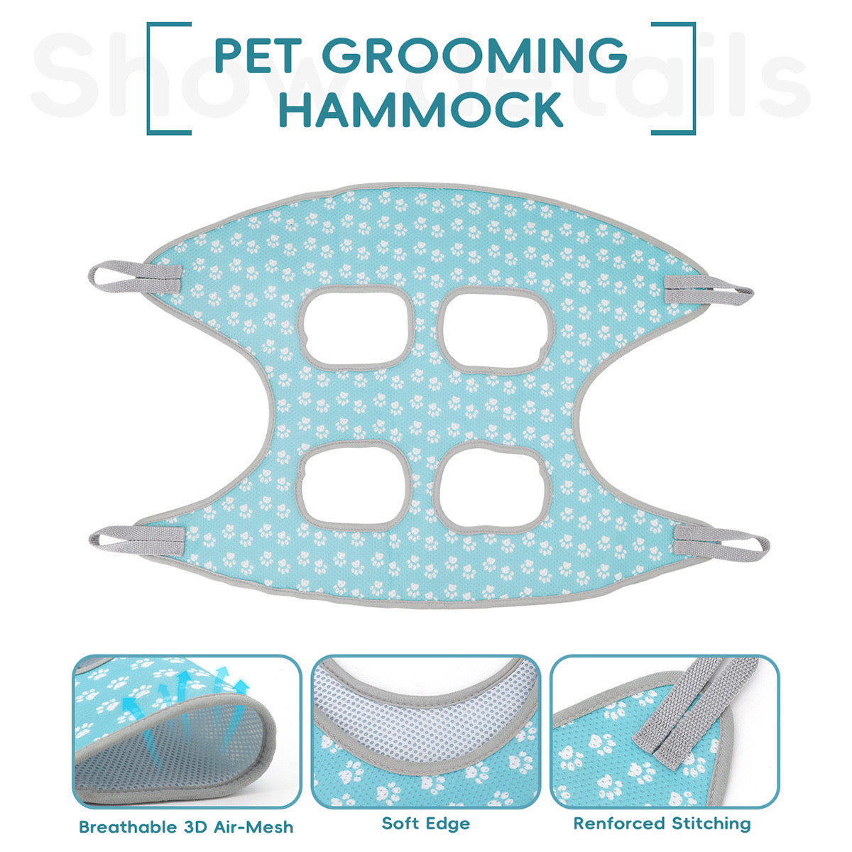 Pet Grooming Hammock Harness for Cats& Dogs - lollimeow