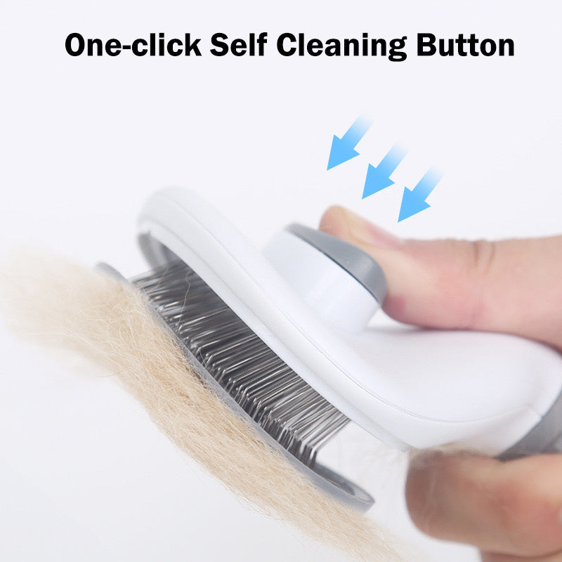Pet Self Cleaning Slicker Brush for Dogs & Cats - lollimeow