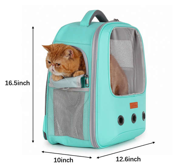 Lollimeow Pet Carrier Backpack, Square Window, Designed for Travel, Hi