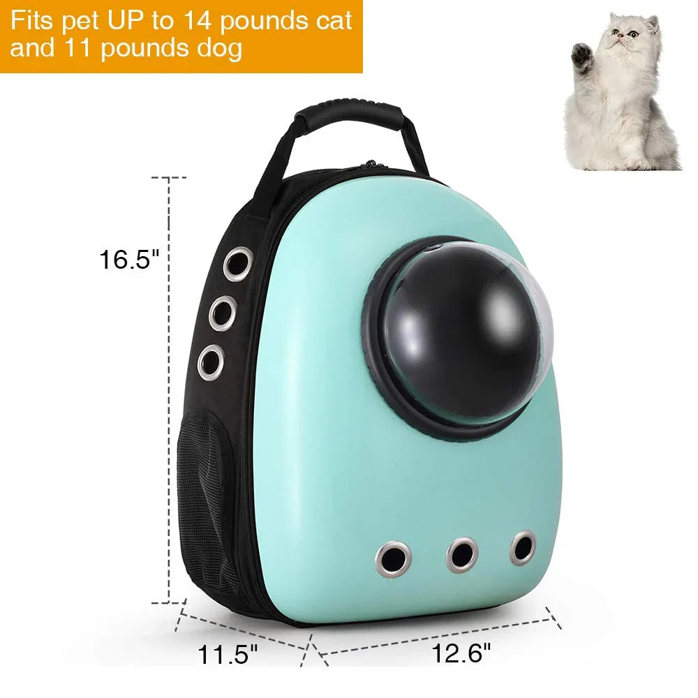 Pet Travel Carrier Backpack, Space Capsule Bubble Design, Waterproof - lollimeow