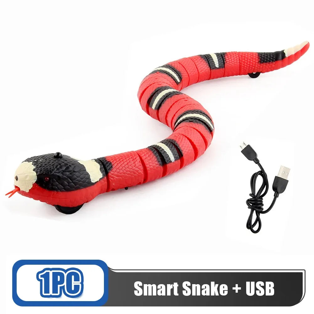 Smart Sensing Cat Toys Interactive Eletronic Snake Cat Teaser USB Rechargeable - lollimeow