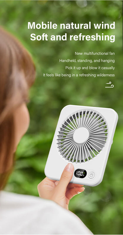 Mini Fan Compatible with Lollimeow Clear Window Backpack Series, Strong Wind, USB-C Corded Powered