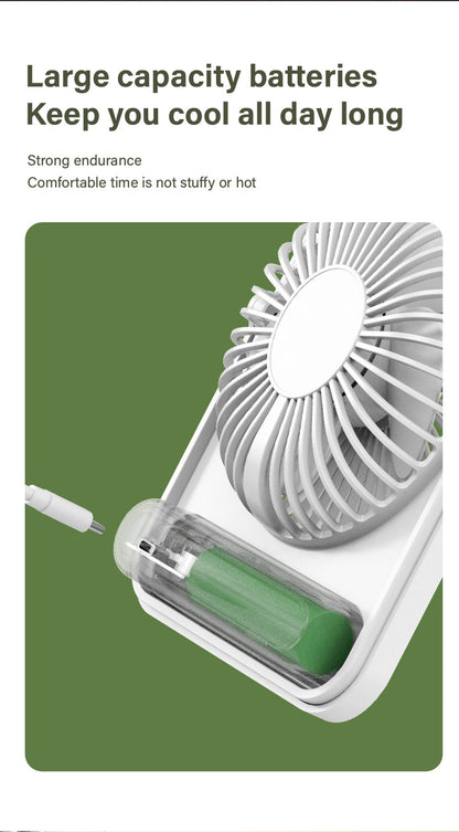 Mini Fan Compatible with Lollimeow Clear Window Backpack Series, Strong Wind, USB-C Corded Powered