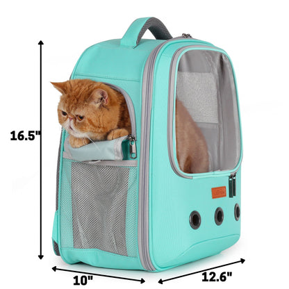 Pet Carrier Backpack, Square Window, Designed for Travel, Hiking, Walking & Outdoor Use(Two Colors)