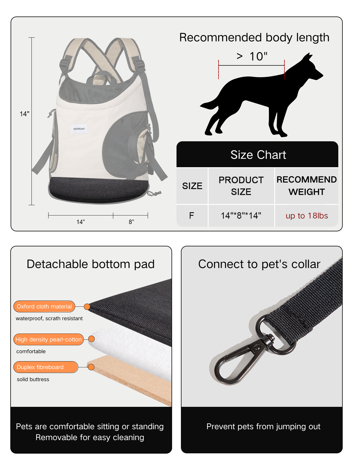 Front Carrier Backpack for Pets up to 18lbs – lollimeow
