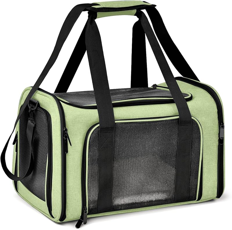Pet Carrier for Small Medium Cats & Puppies up to 25 lbs, TSA Airline Approved Carrier Soft Sided