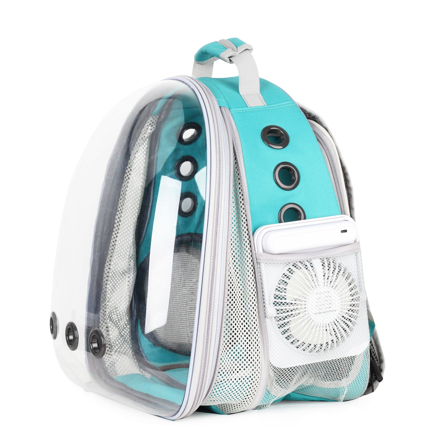 Mini Fan Compatible with Lollimeow Clear Window Backpack Series, Strong Wind, USB-C Corded Powered