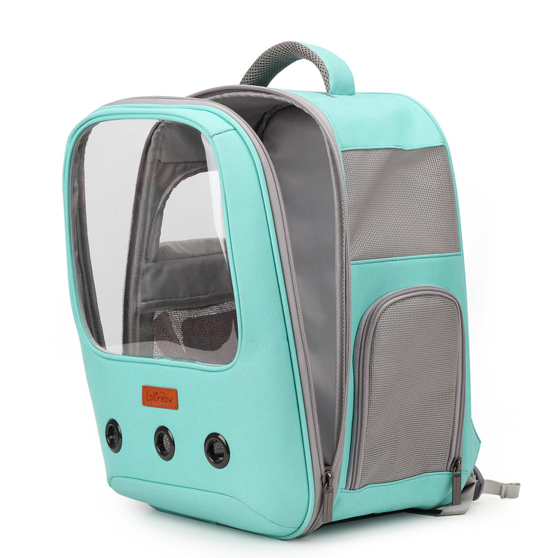 Lollimeow Pet Carrier Backpack, Square Window, Designed for Travel, Hiking, Walking & Outdoor Use
