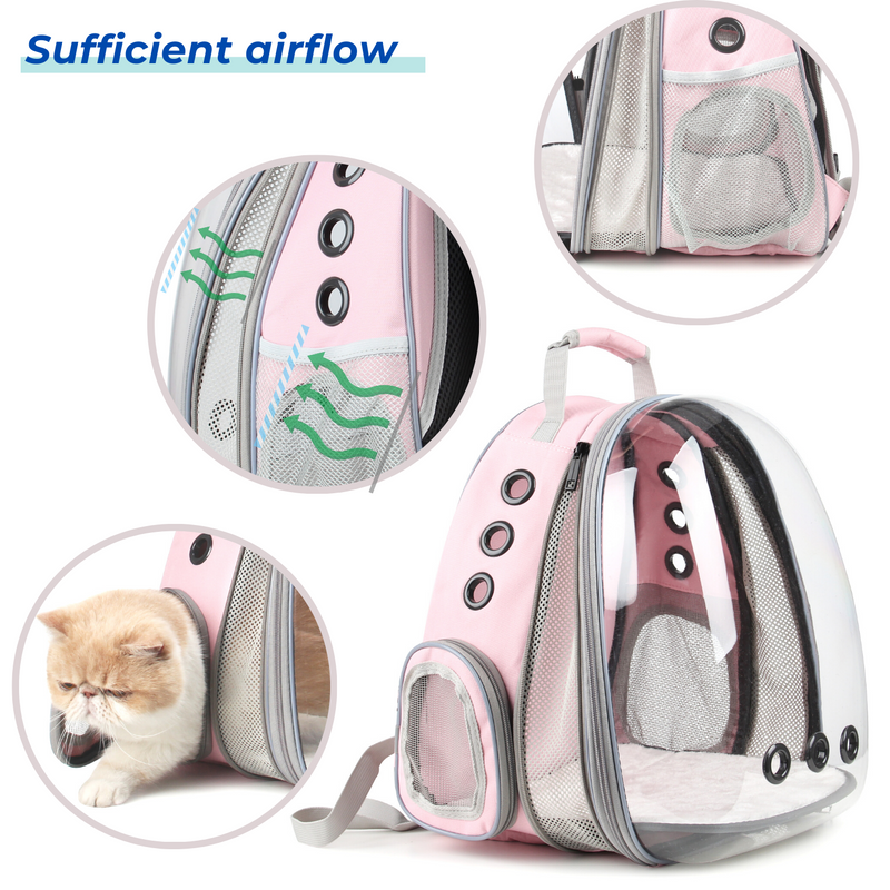 CAT BUBBLE BACKPACK WITH CLEAR WINDOW FOR HIKING-【Front Expandable】(Three Colors)