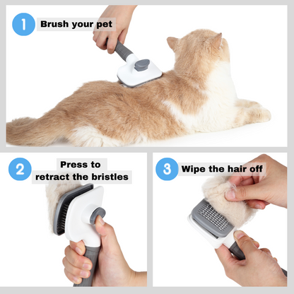 Pet Self Cleaning Slicker Brush for Dogs & Cats