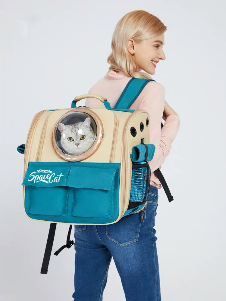 Mochila con burbujas para gatos, material duradero, nuevo diseño