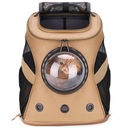 Pet Canvas Bubble and Breathable Capsule Portable Backpack-Large(Two Colors)