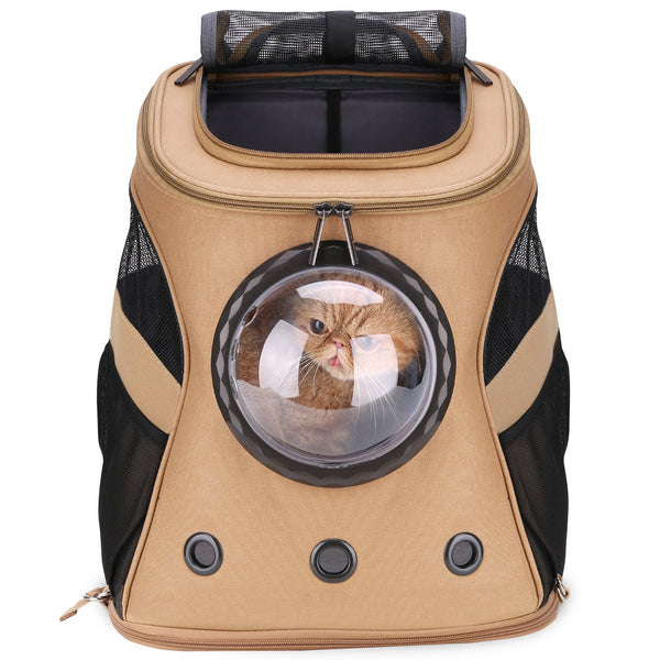 Canvas Bubble and Breathable Capsule Portable Pet Backpack-Large