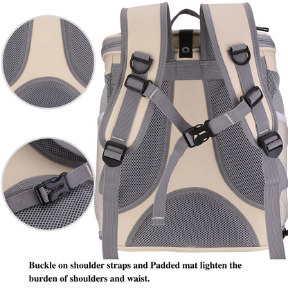 Canvas Bubble and Breathable Capsule Portable Pet Backpack-Medium(Two Colors)