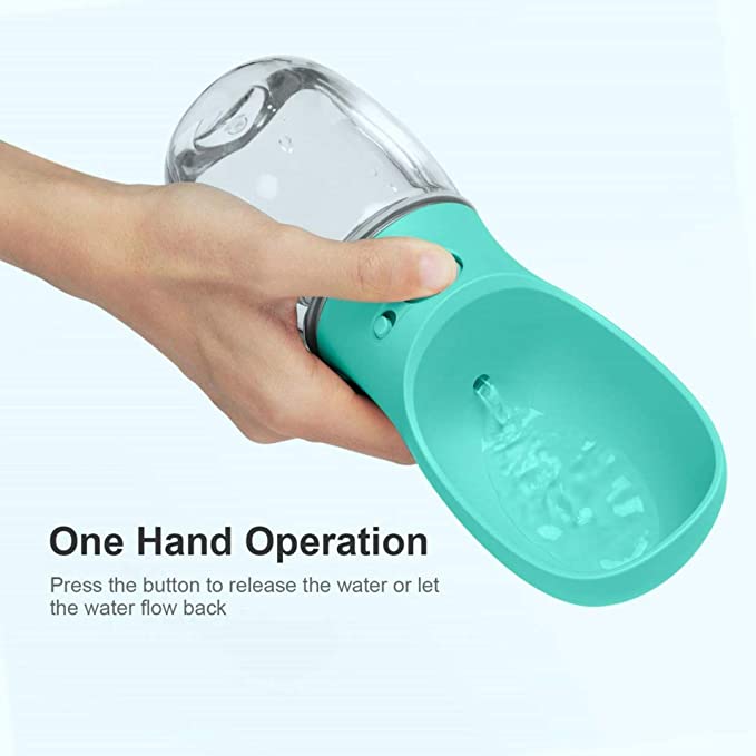 Pet Water Bottle with Bowl Dispenser for Walking/Travel