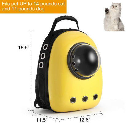 Pet Travel Carrier Backpack, Space Capsule Bubble Design, Waterproof