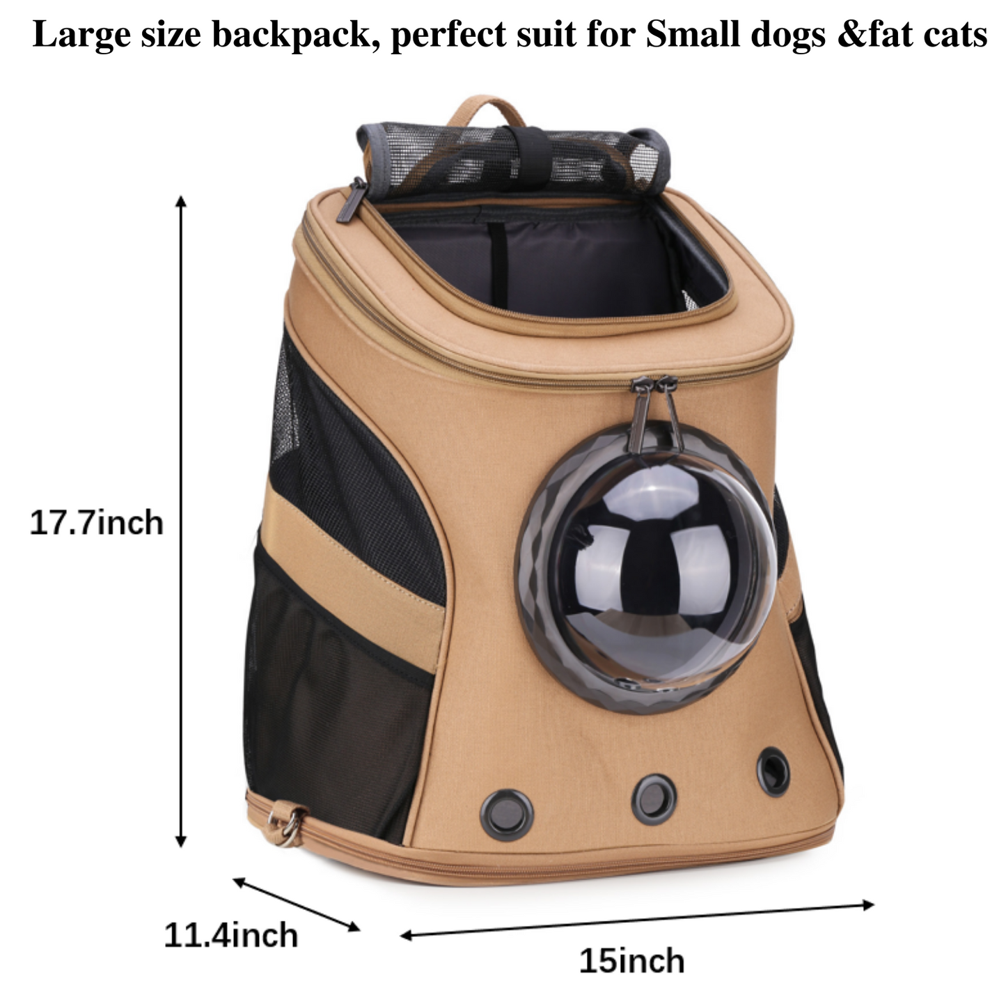 Pet Canvas Bubble and Breathable Capsule Portable Backpack-Large(Two Colors)