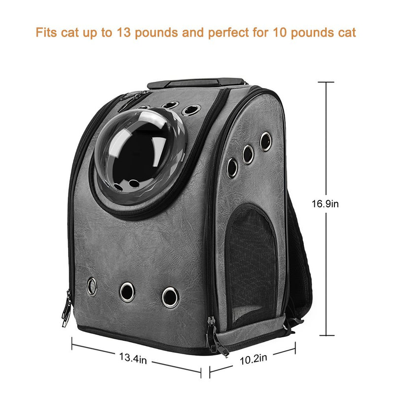 Pet Leather Bubble Backpack Cat Carriers Airline Approved