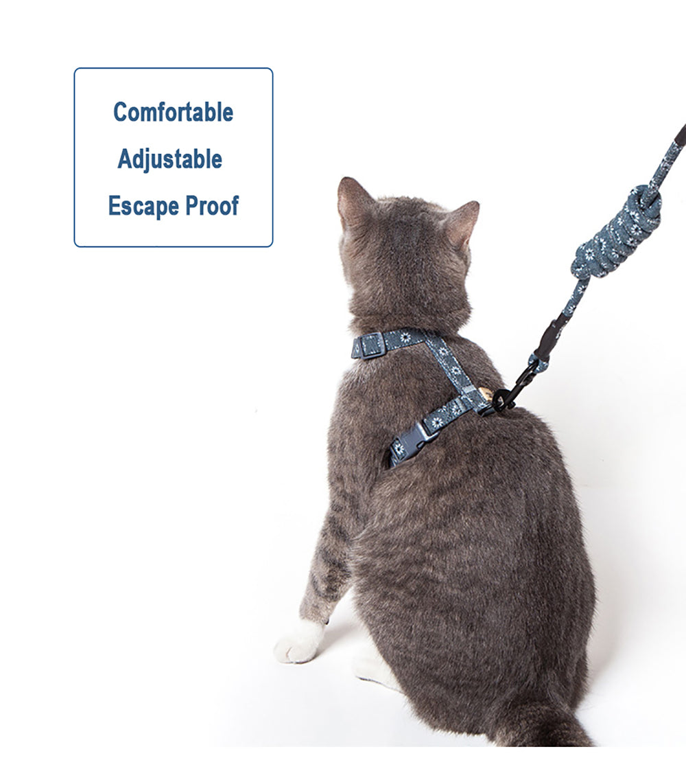 Pet Adjustable Collar Harness & Leash Set