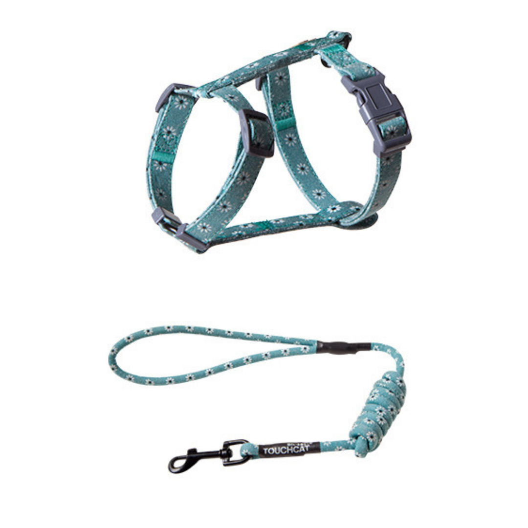 Pet Adjustable Collar Harness & Leash Set - lollimeow