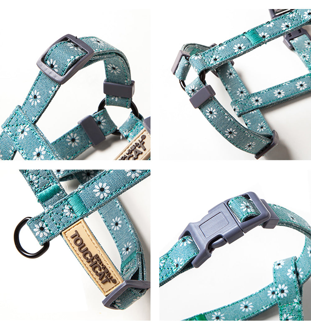 Pet Adjustable Collar Harness & Leash Set