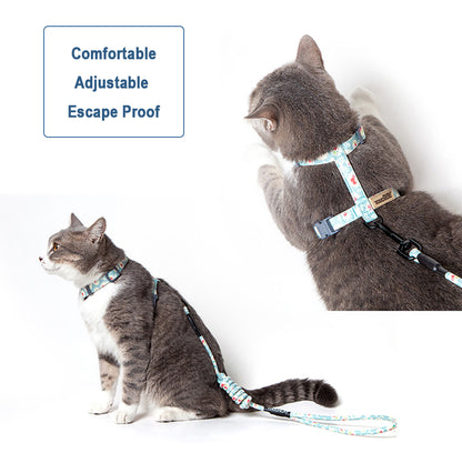 Pet Adjustable Collar Harness & Leash Set