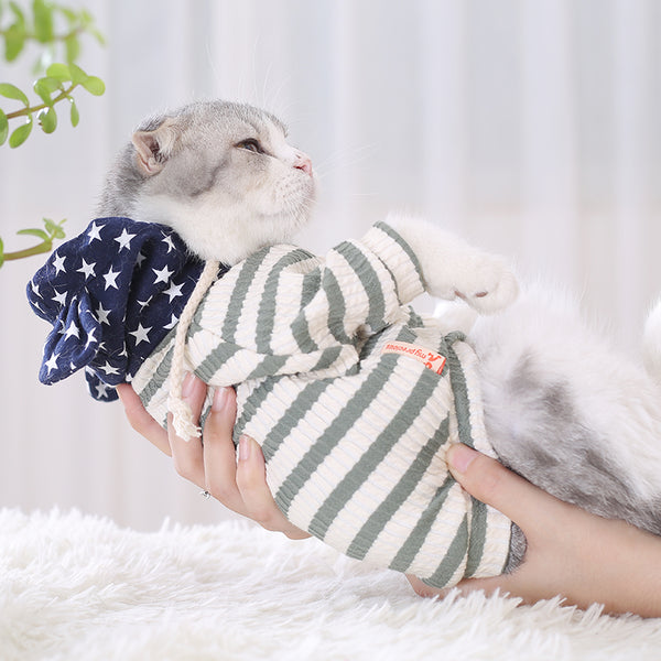 Pet Fashion Shirt, Cat Cotton Vest/Hoodie(Hosico Same Style) – lollimeow
