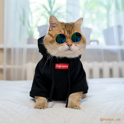 Pet Fashion Shirt, Cat Cotton Vest/Hoodie(Hosico Same Style)